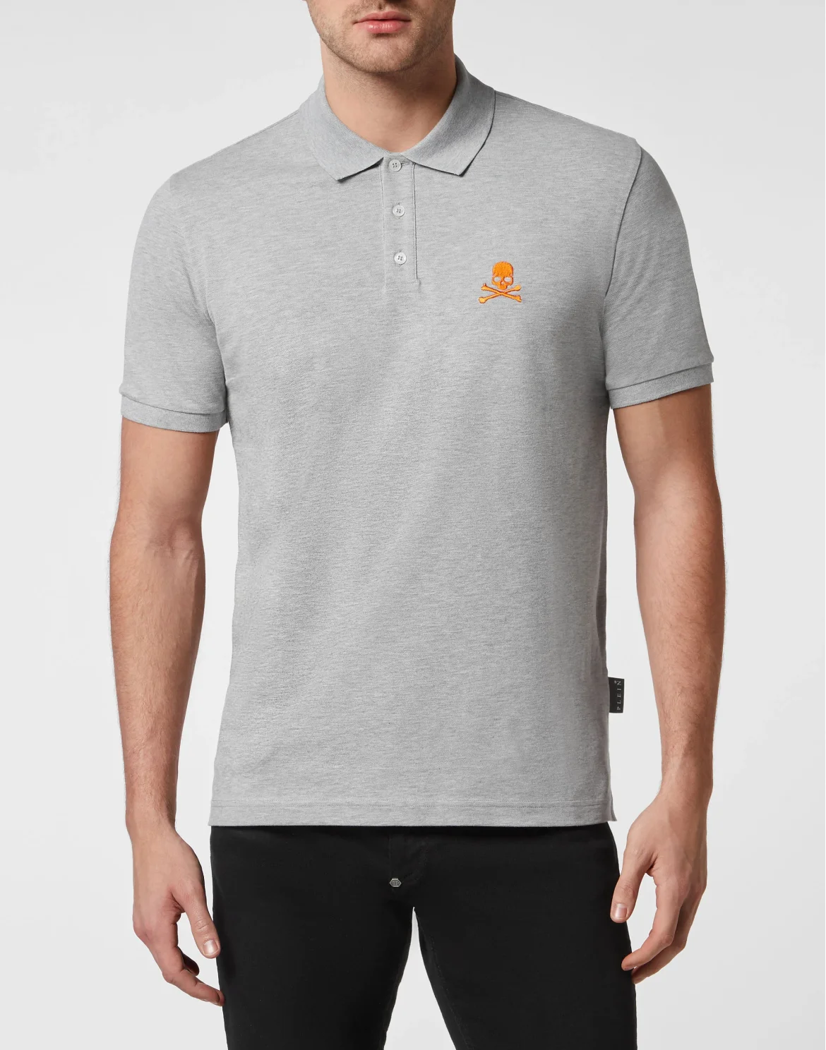 Slim Fit Polo shirt SS Skull, цвет: Серый