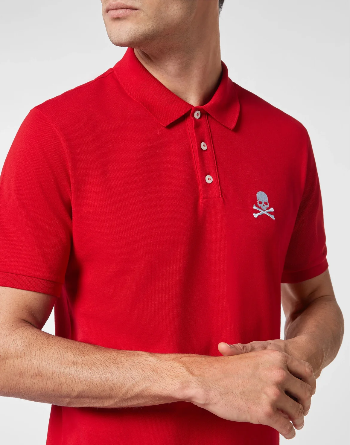 Slim Fit Polo shirt SS Skull, цвет: Красный