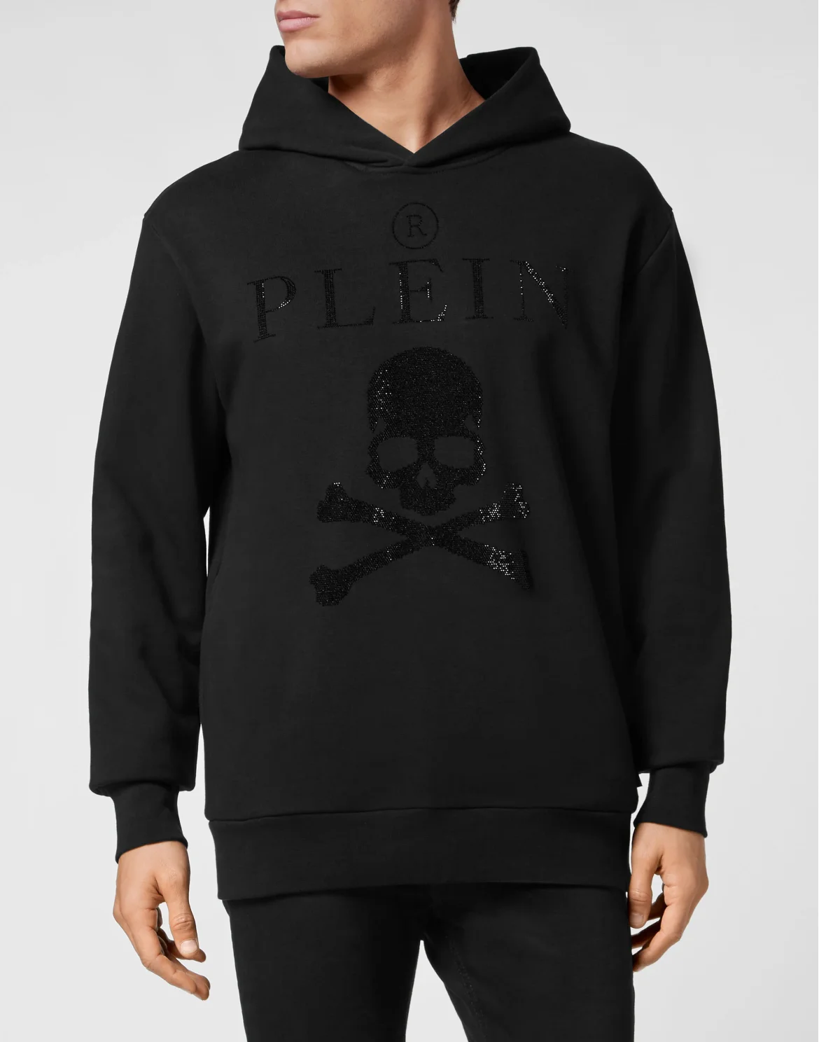 Hoodie Sweatshirt Crystal Skull, цвет: Черный