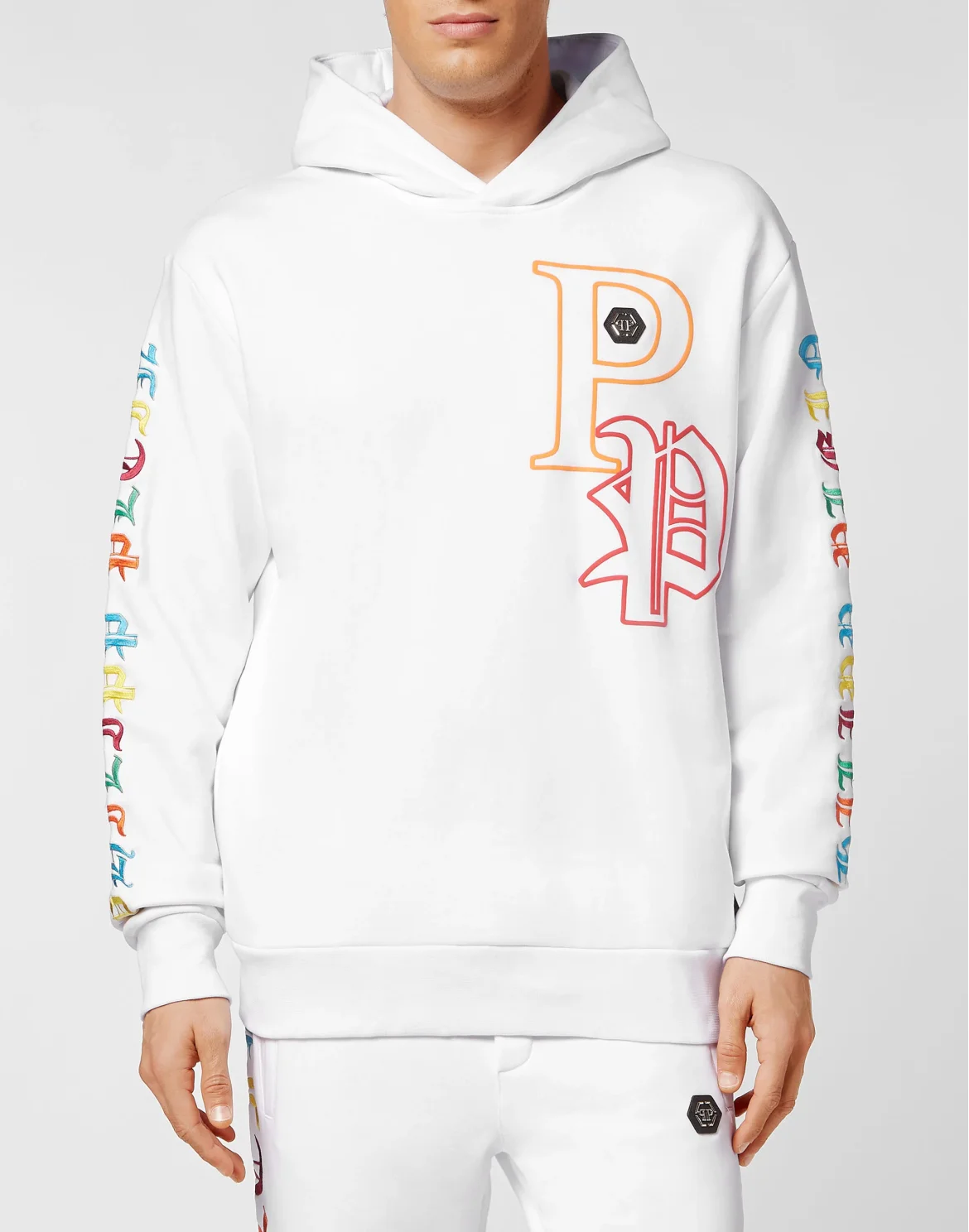 Hoodie Sweatshirt Gothic Plein, цвет: Белый