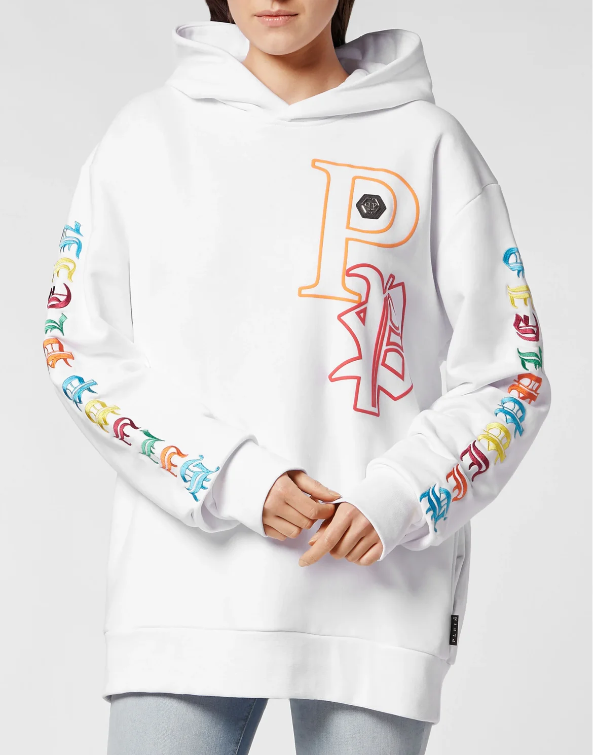 Hoodie Sweatshirt Gothic Plein, цвет: Белый