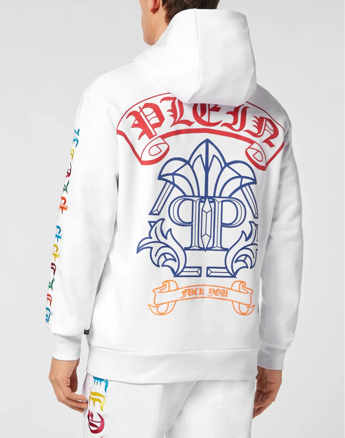 Hoodie Sweatshirt Gothic Plein, цвет: Белый
