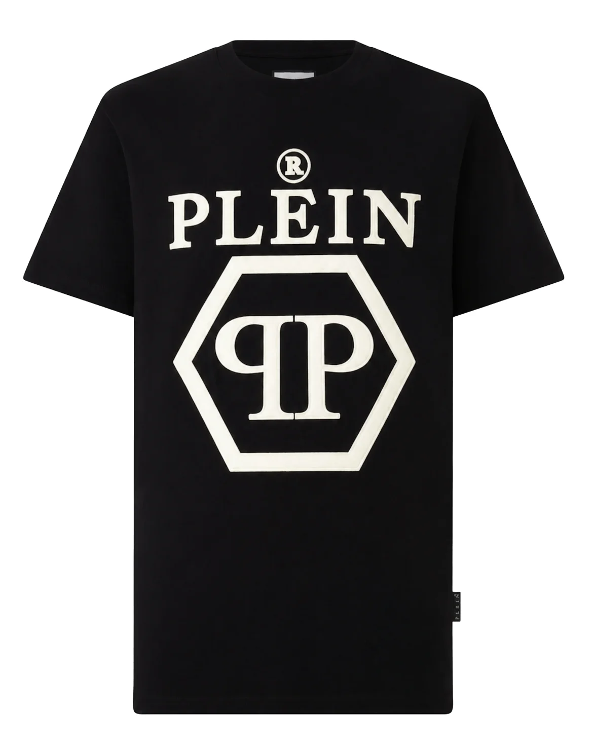 T-shirt Round Neck SS Flock print Hexagon, цвет: Черный