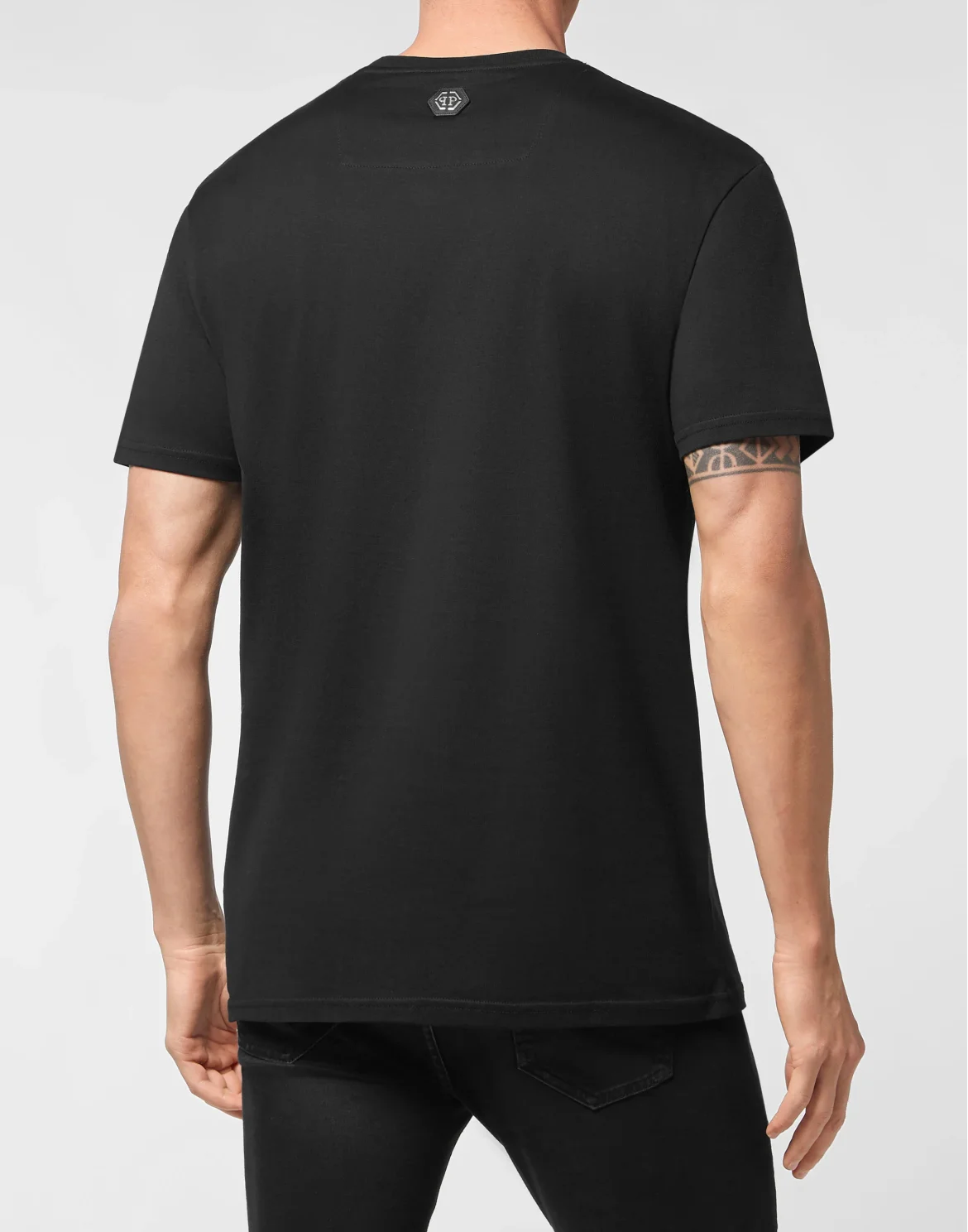 T-shirt Round Neck SS Crystal Skull with Crystals, цвет: Черный