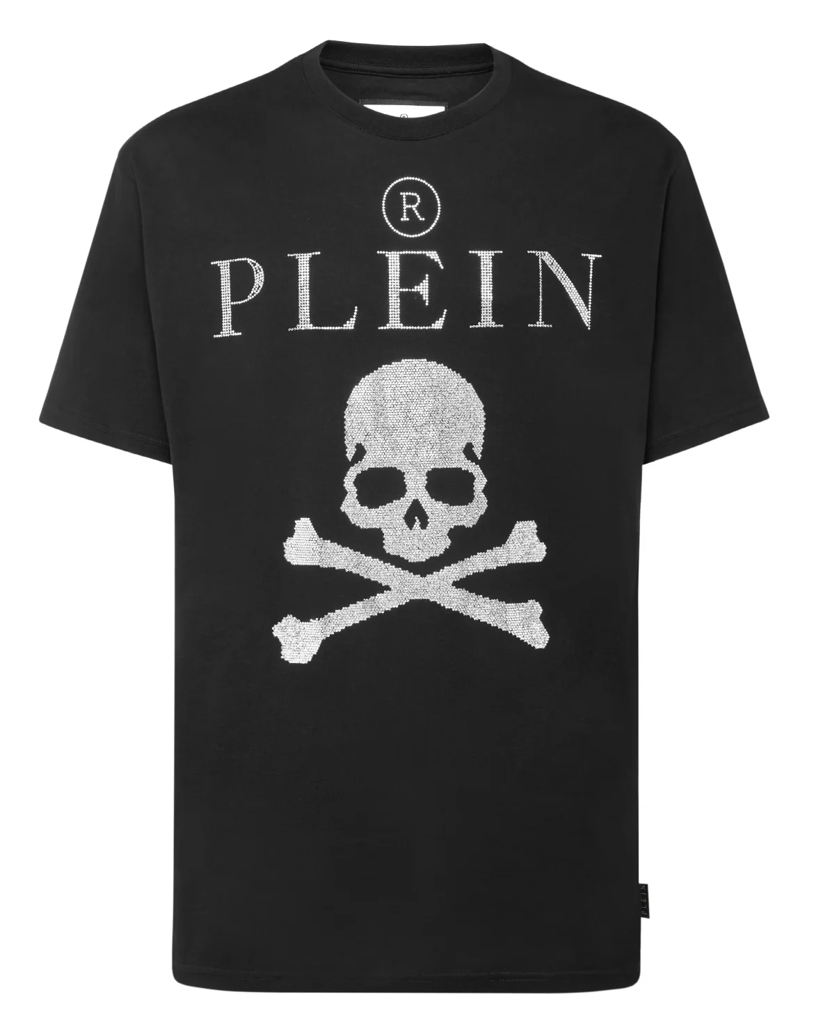 T-shirt Round Neck SS Crystal Skull with Crystals, цвет: Черный