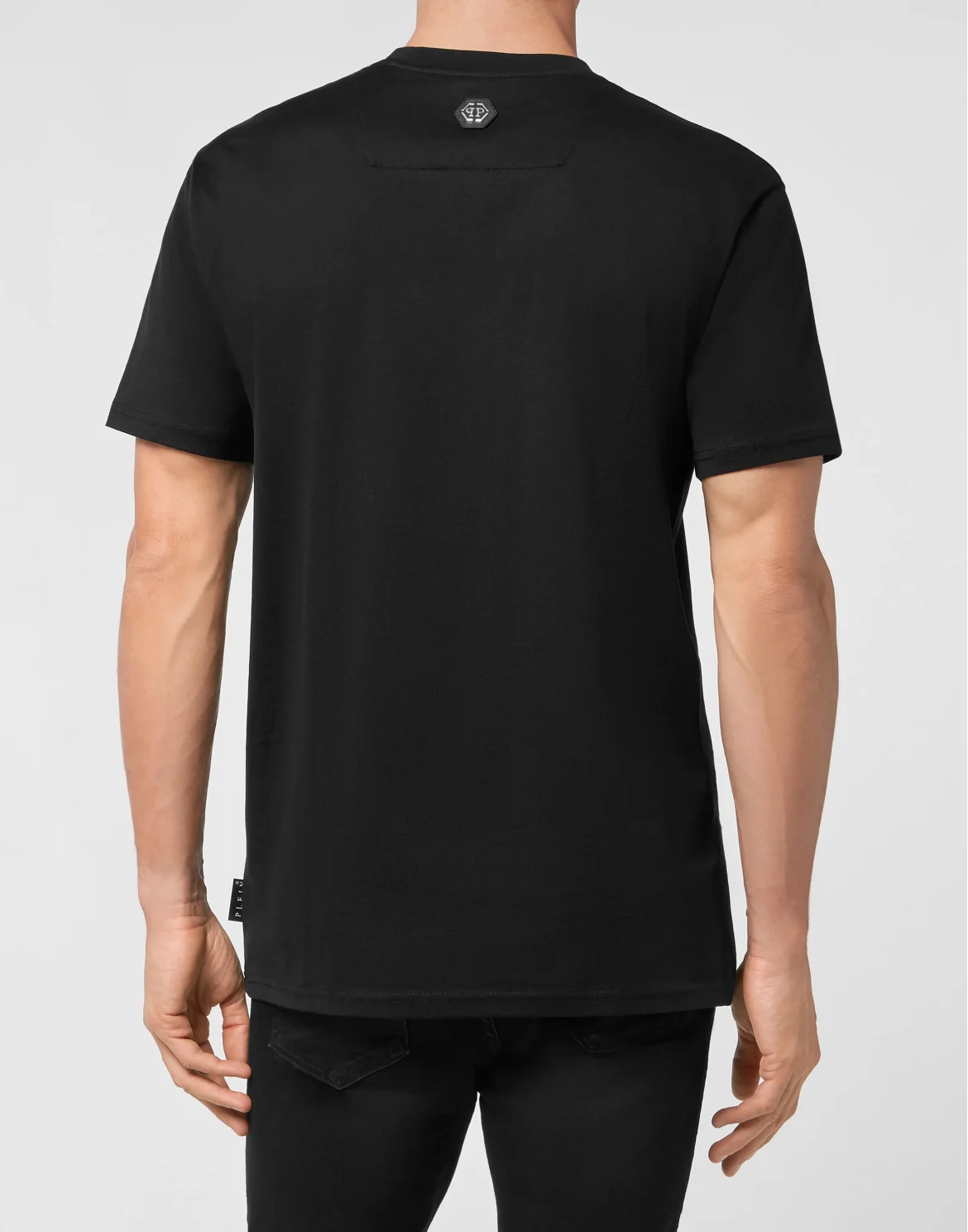 T-shirt Round Neck SS Hexagon with Crystals, цвет: Черный