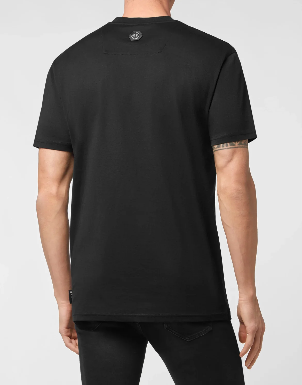 T-shirt Round Neck SS Hexagon with Crystals, цвет: Черный