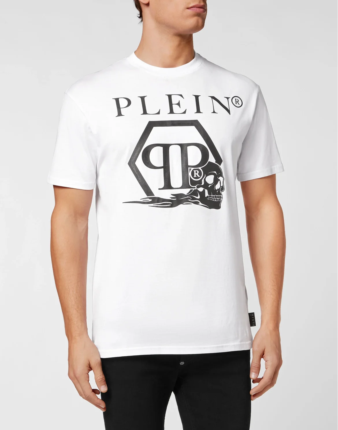 T-shirt Round Neck SS Skull and Plein, цвет: Белый