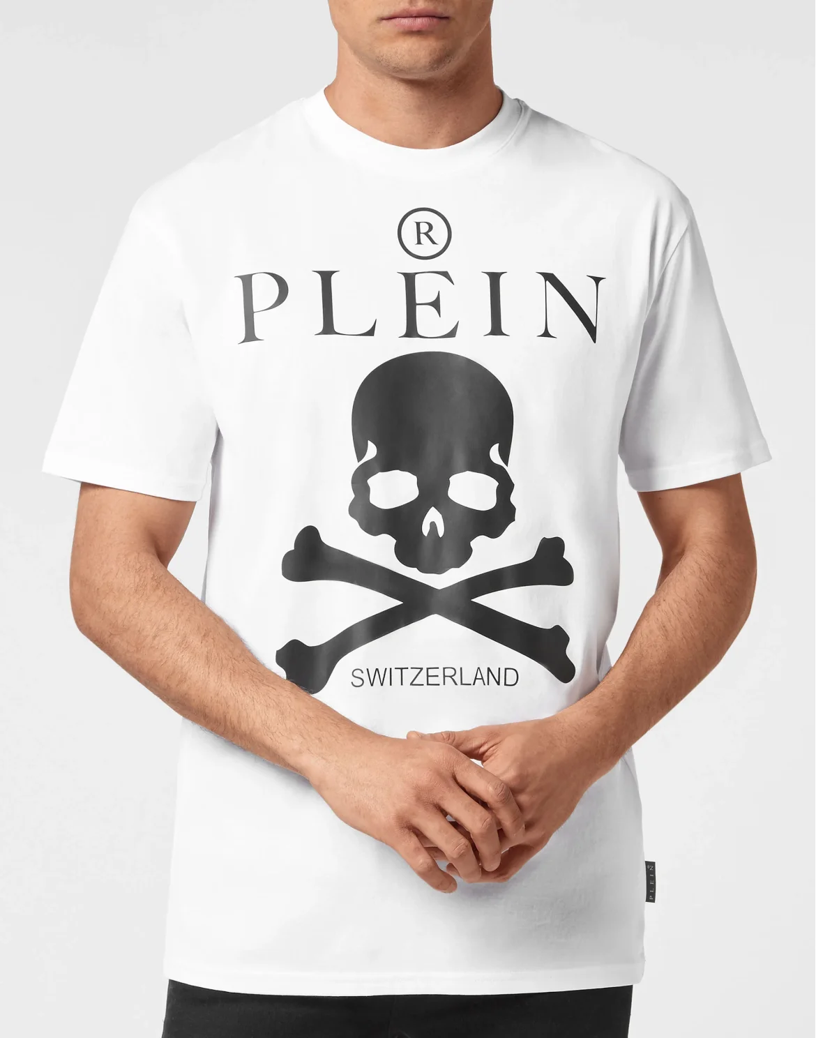 T-shirt Round Neck SS Skull and Plein, цвет: Белый