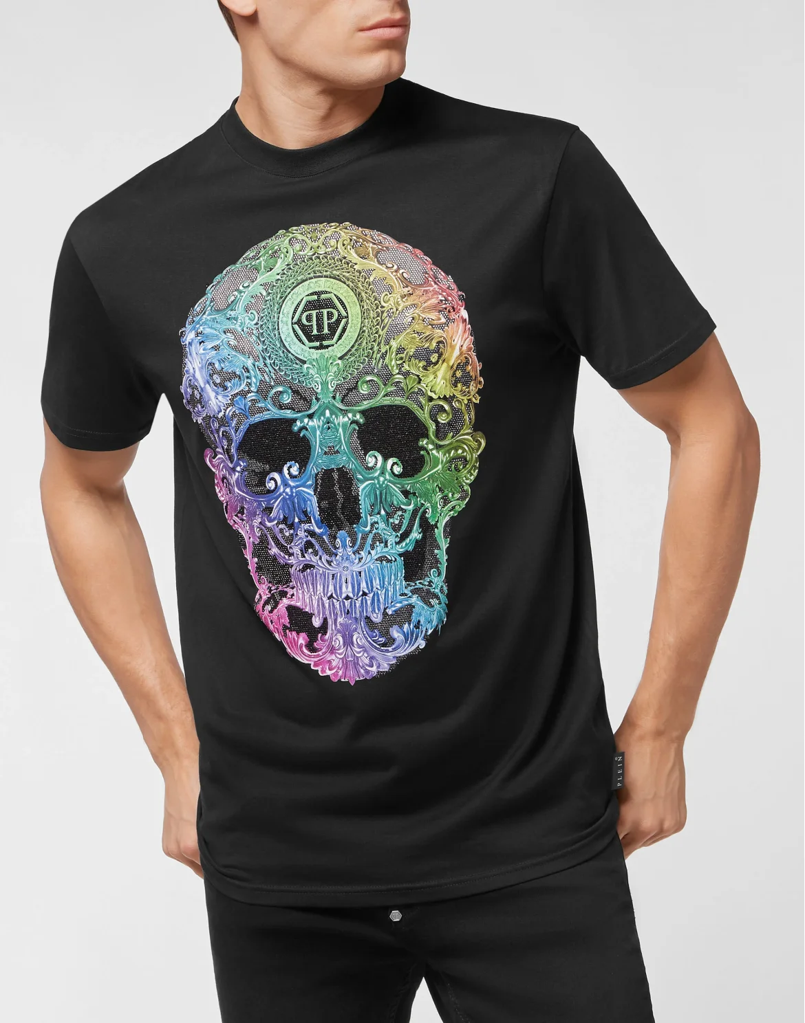 T-shirt Round Neck SS Baroque, цвет: Черный