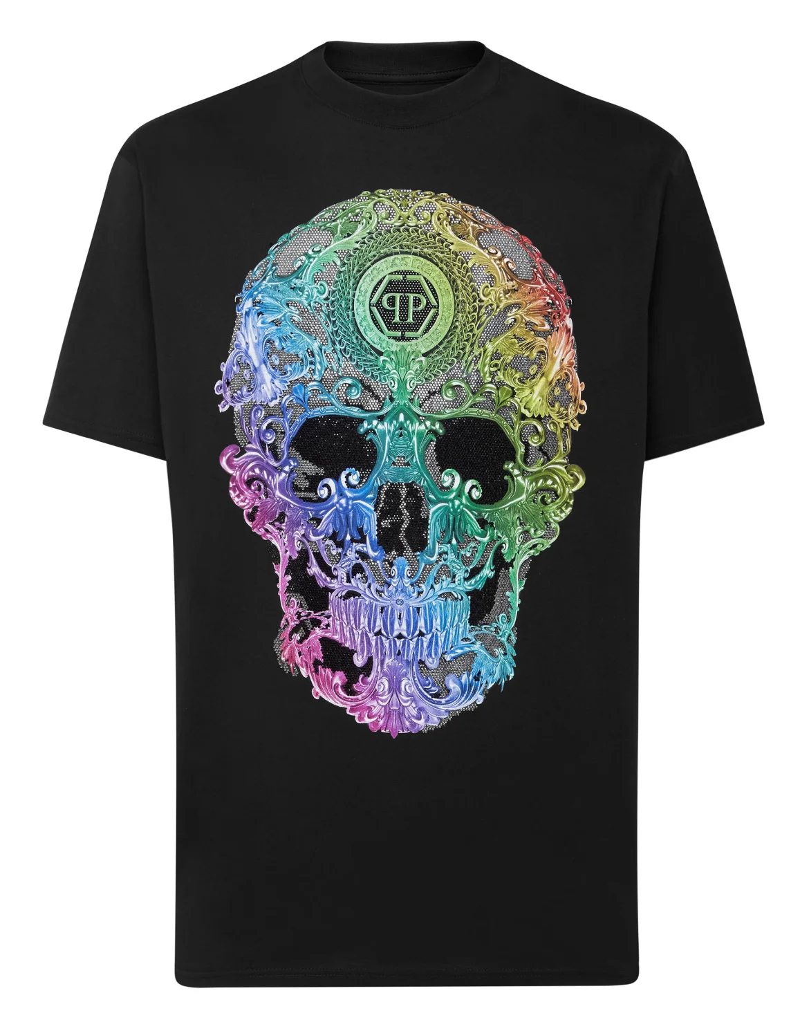 T-shirt Round Neck SS Baroque, цвет: Черный