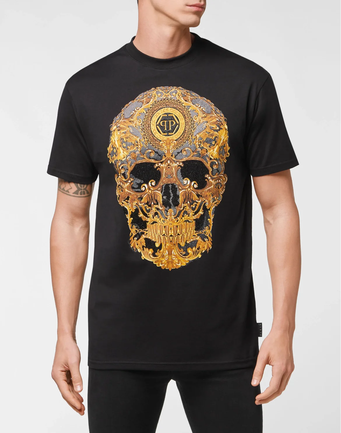 T-shirt Round Neck SS Baroque, цвет: Черный
