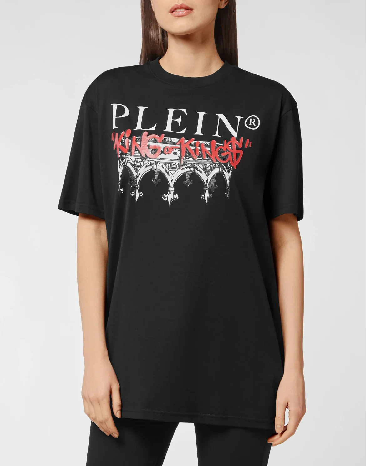 T-shirt Round Neck SS King Plein, цвет: Черный