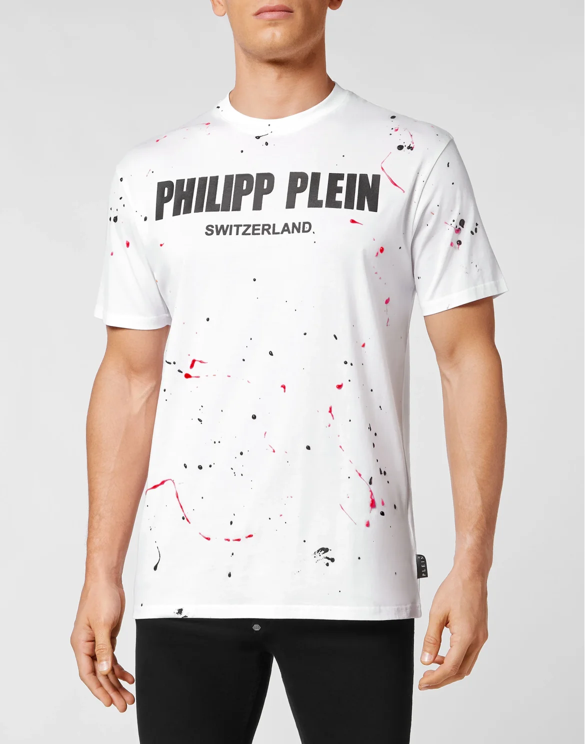 T-shirt Round Neck SS Hand Painted  Philipp Plein TM, цвет: Белый