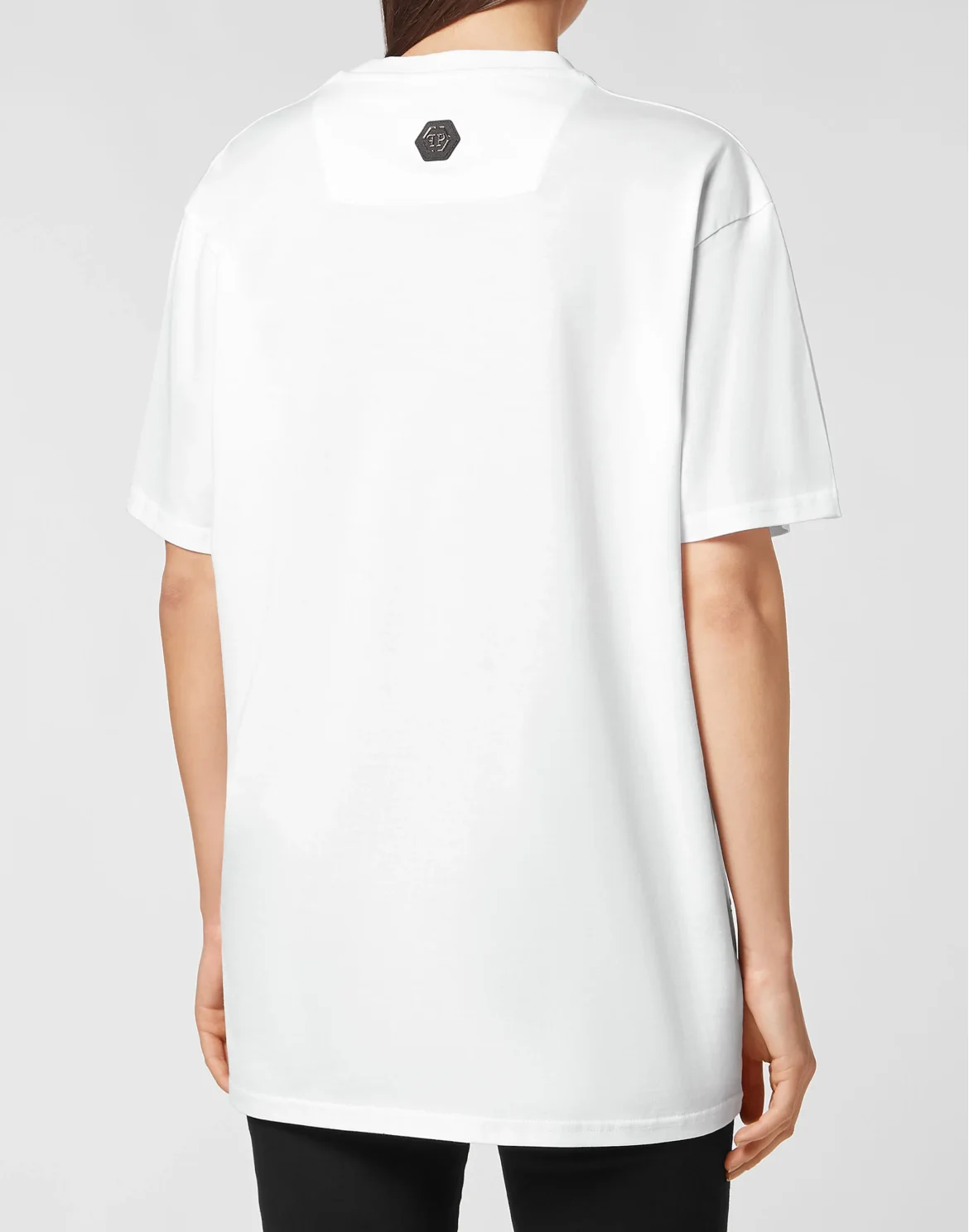 T-shirt Round Neck SS Hand Painted  Philipp Plein TM, цвет: Белый