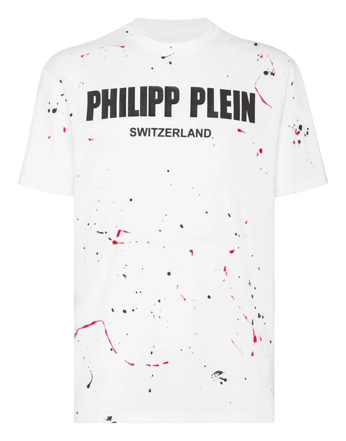 T-shirt Round Neck SS Hand Painted  Philipp Plein TM, цвет: Белый