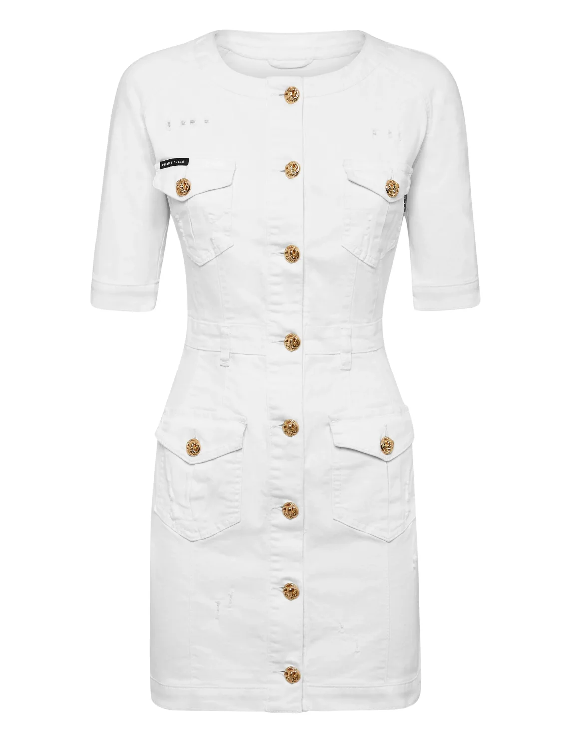 Denim Cargo Dress, цвет: Белый
