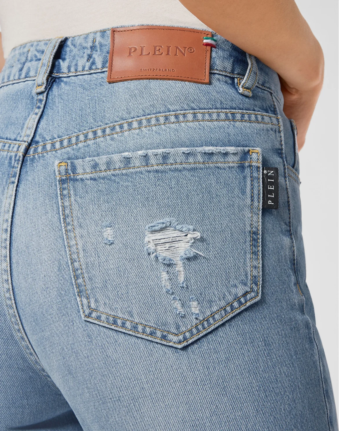 Denim Trousers Boyfriend Fit, цвет: Синий