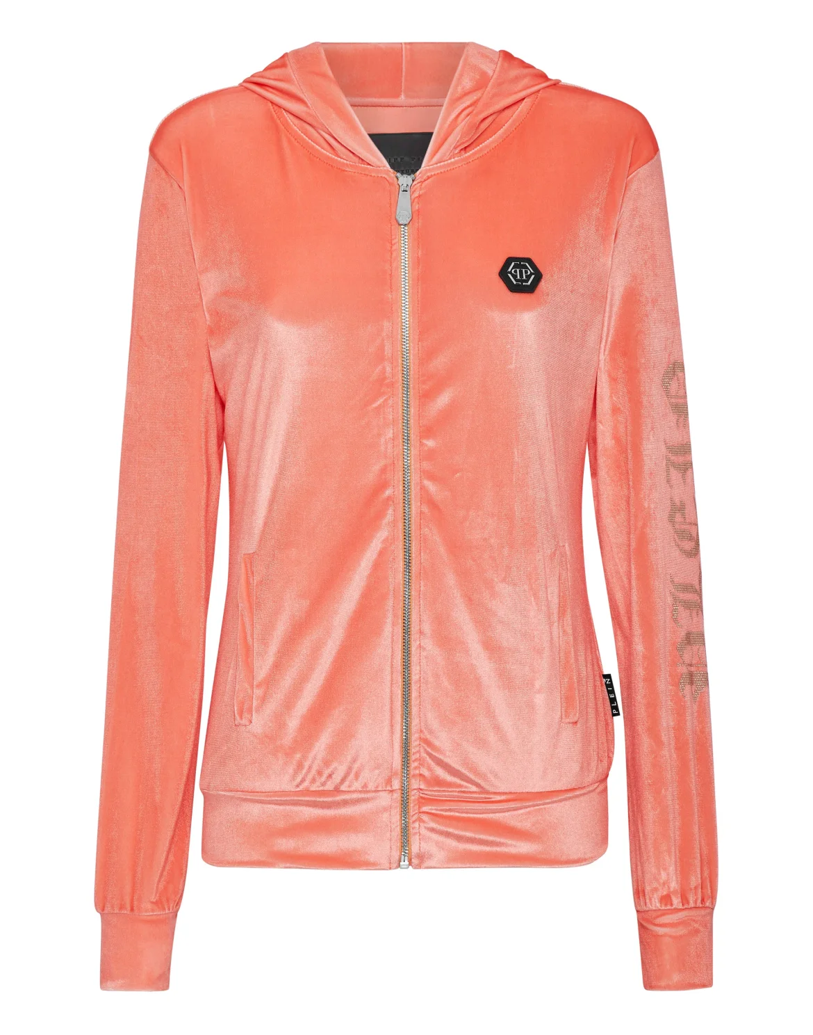 Velvet Hoodie sweatshirt Full Zip  Gothic Plein, цвет: Розовый