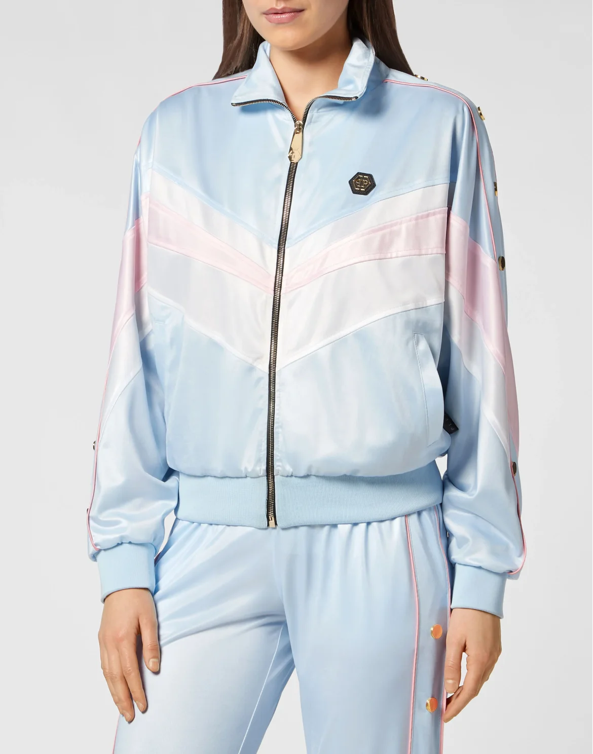 Top/Trousers Tracksuit Stripes, цвет: Голубой
