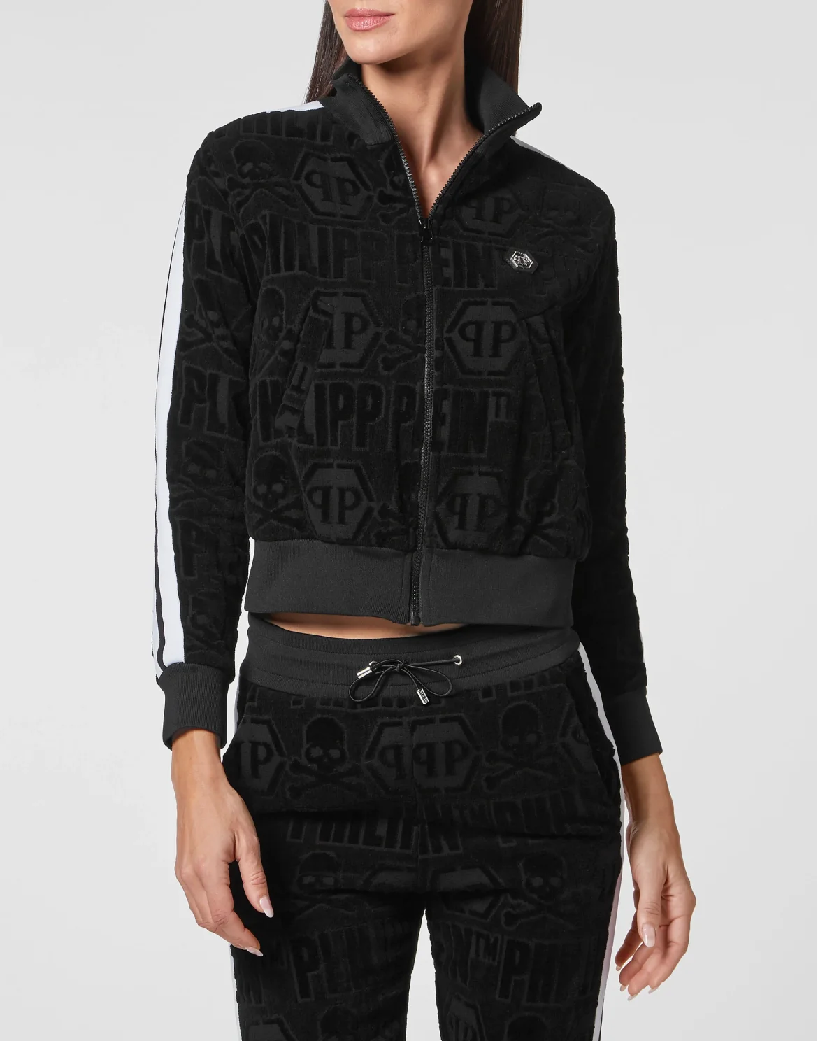 Top/Trousers Tracksuit, цвет: Черный
