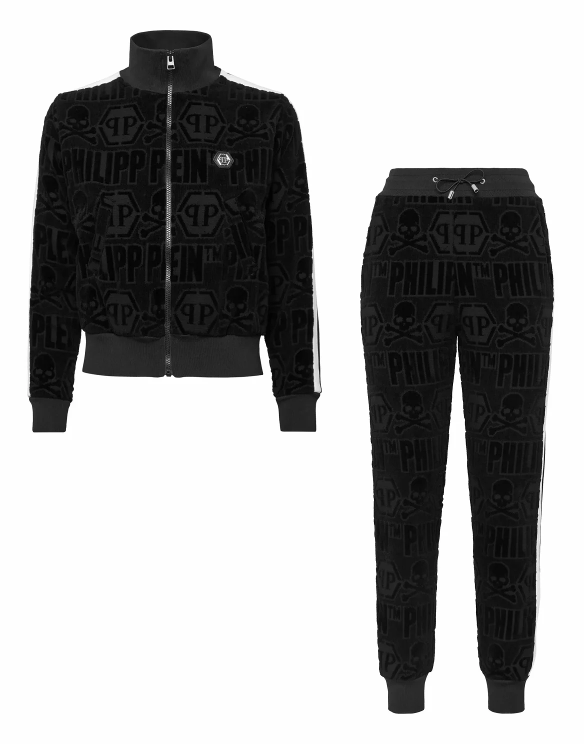 Top/Trousers Tracksuit, цвет: Черный