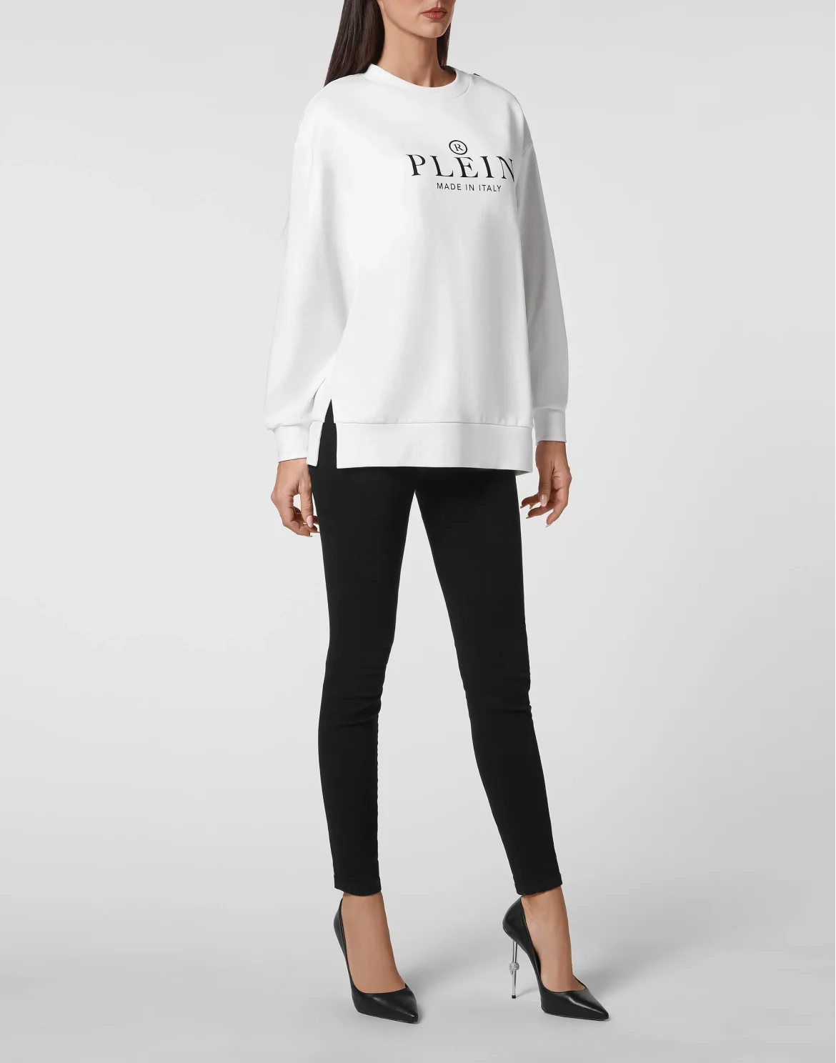 Oversize Sweatshirt LS Philipp Plein TM, цвет: Белый