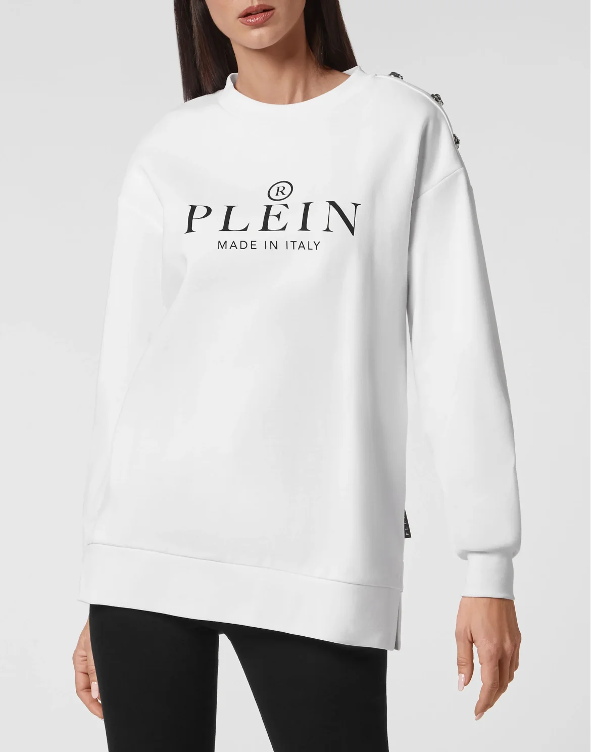 Oversize Sweatshirt LS Philipp Plein TM, цвет: Белый