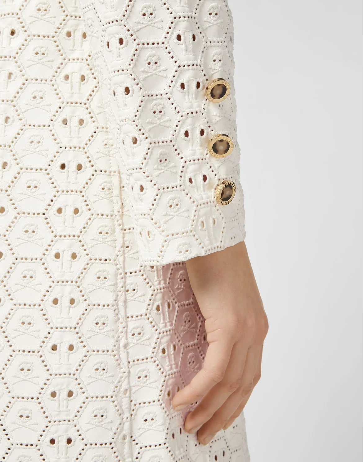 Long Sangallo Leather Trench Coat, цвет: Белый