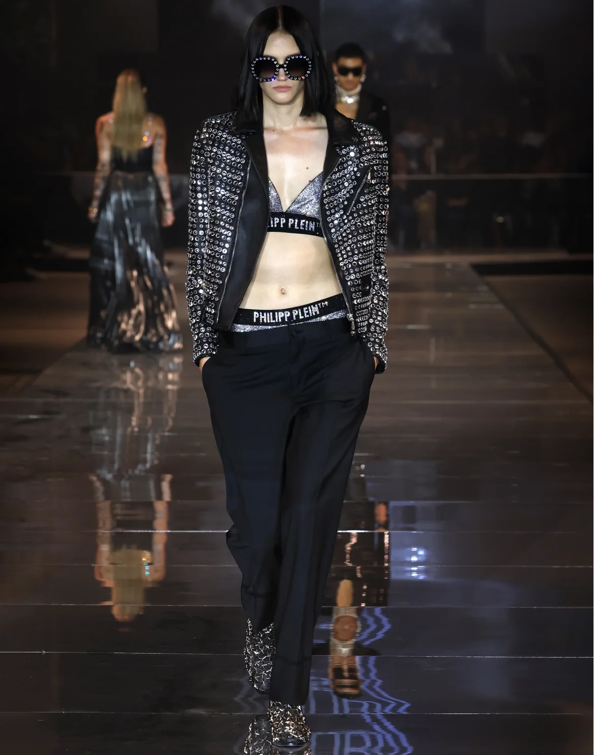 LIMITED  EDITION  CRYSTAL  BIKER with Crystals, цвет: Черный