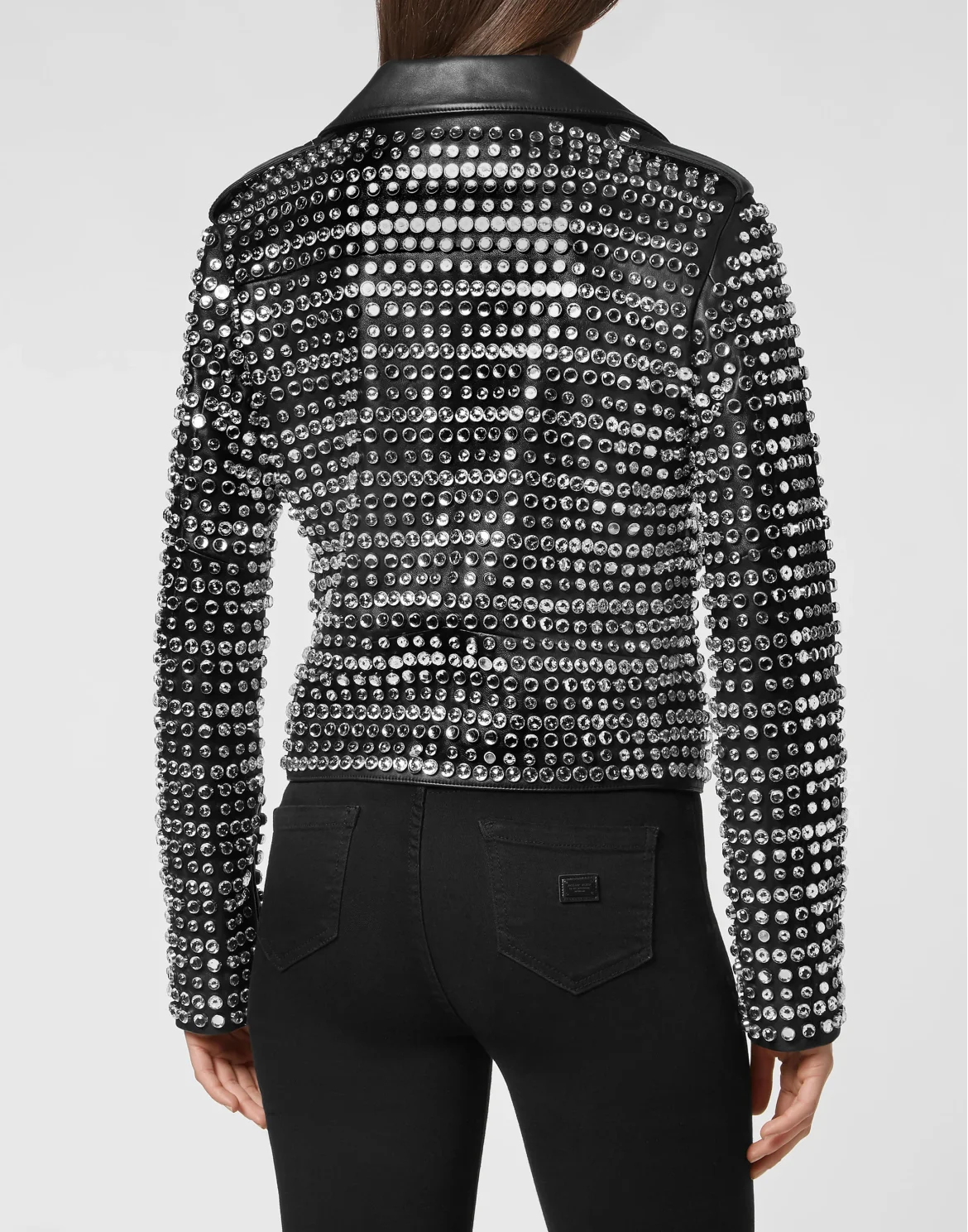 LIMITED  EDITION  CRYSTAL  BIKER with Crystals, цвет: Черный