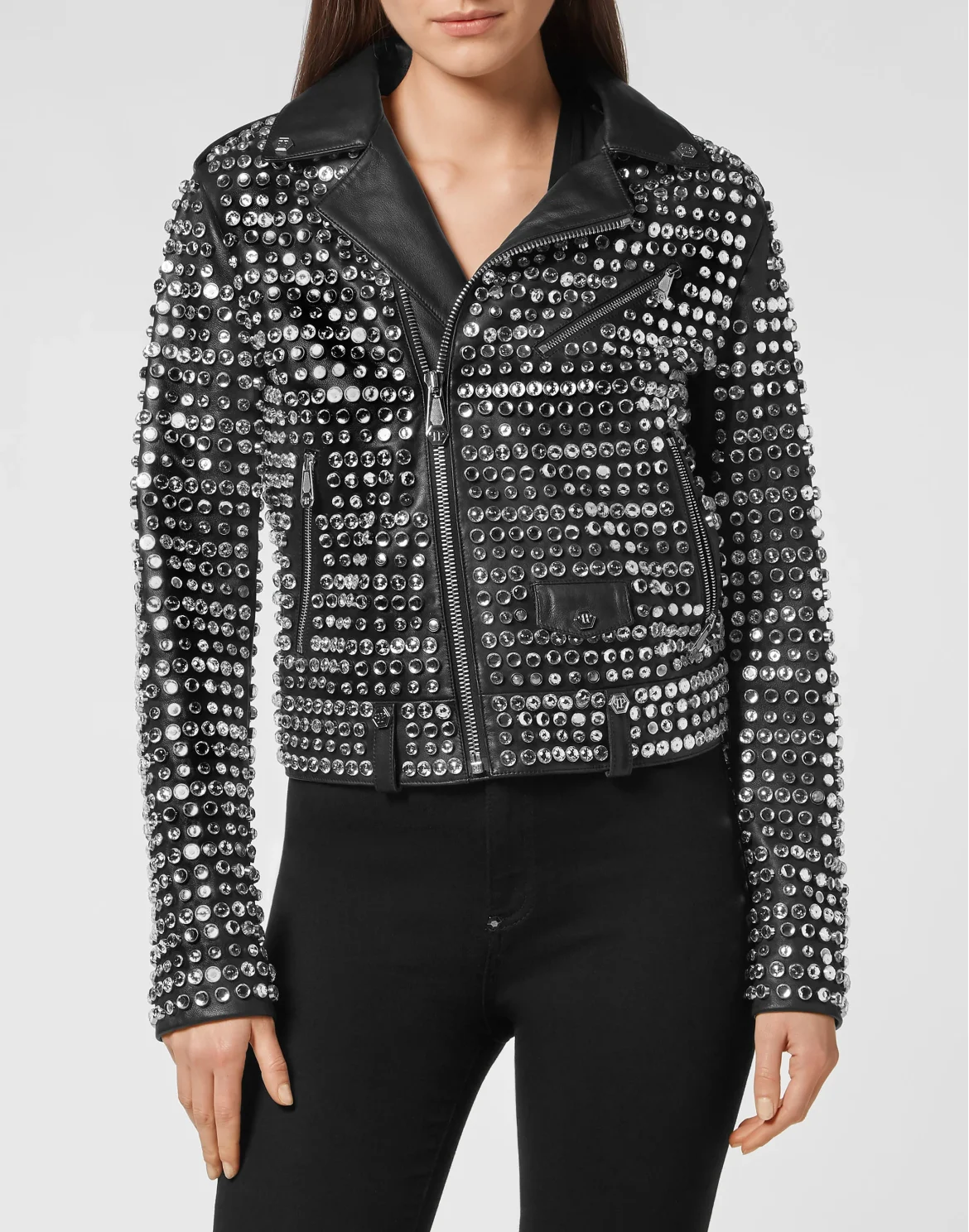 LIMITED  EDITION  CRYSTAL  BIKER with Crystals, цвет: Черный