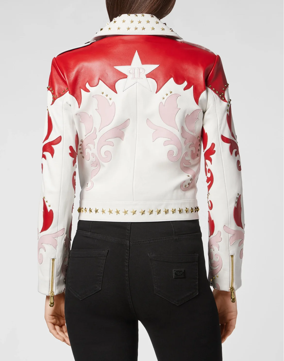 RODEO  INTARSIA  LEATHER BIKER, цвет: Белый