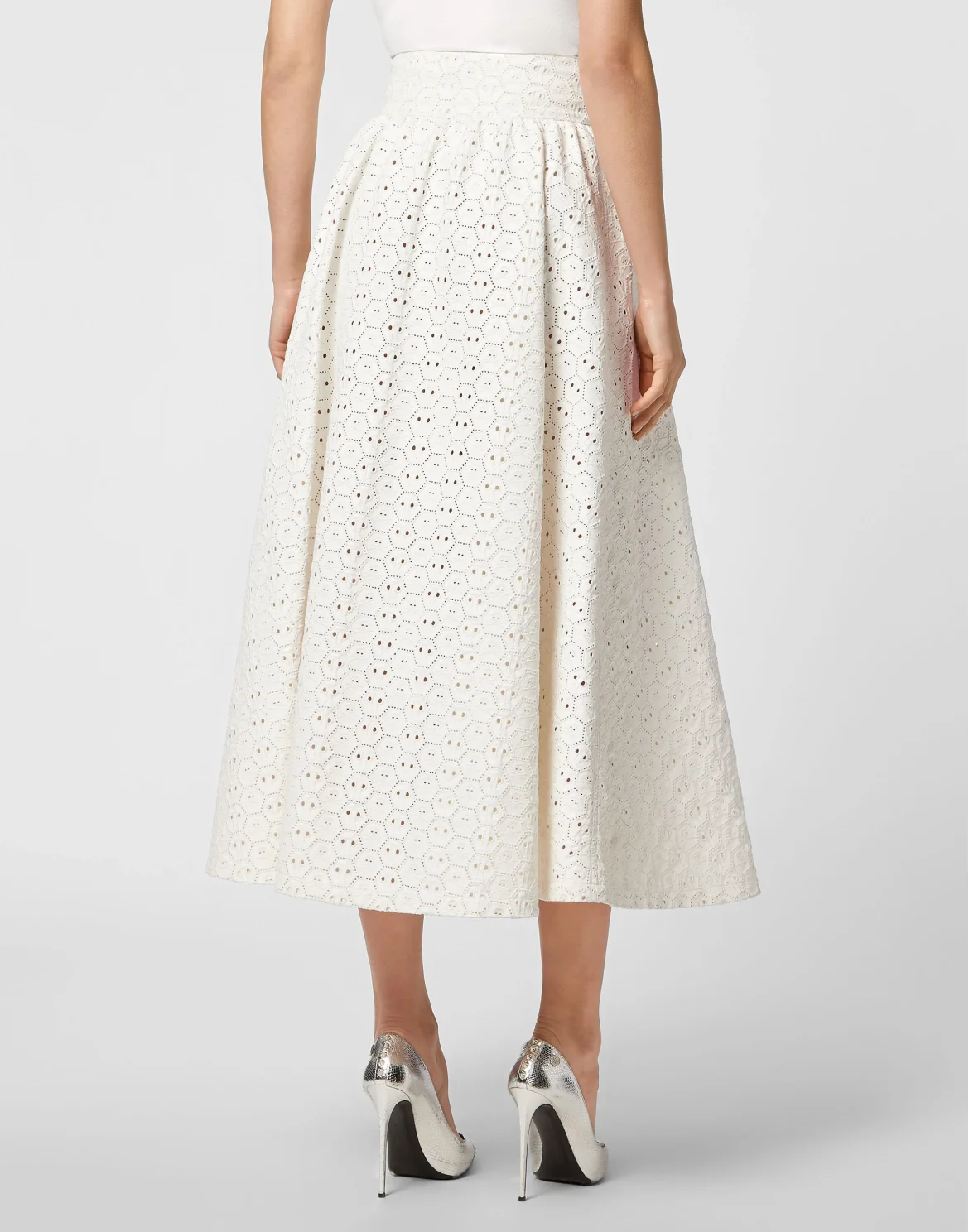 Sangallo Leather Maxi Skirt, цвет: Белый
