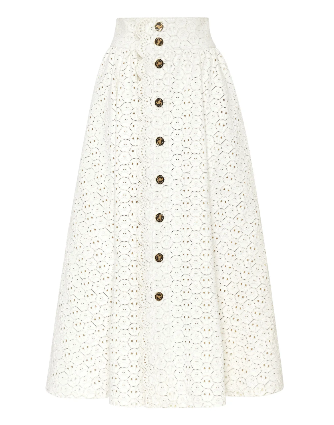 Sangallo Leather Maxi Skirt, цвет: Белый