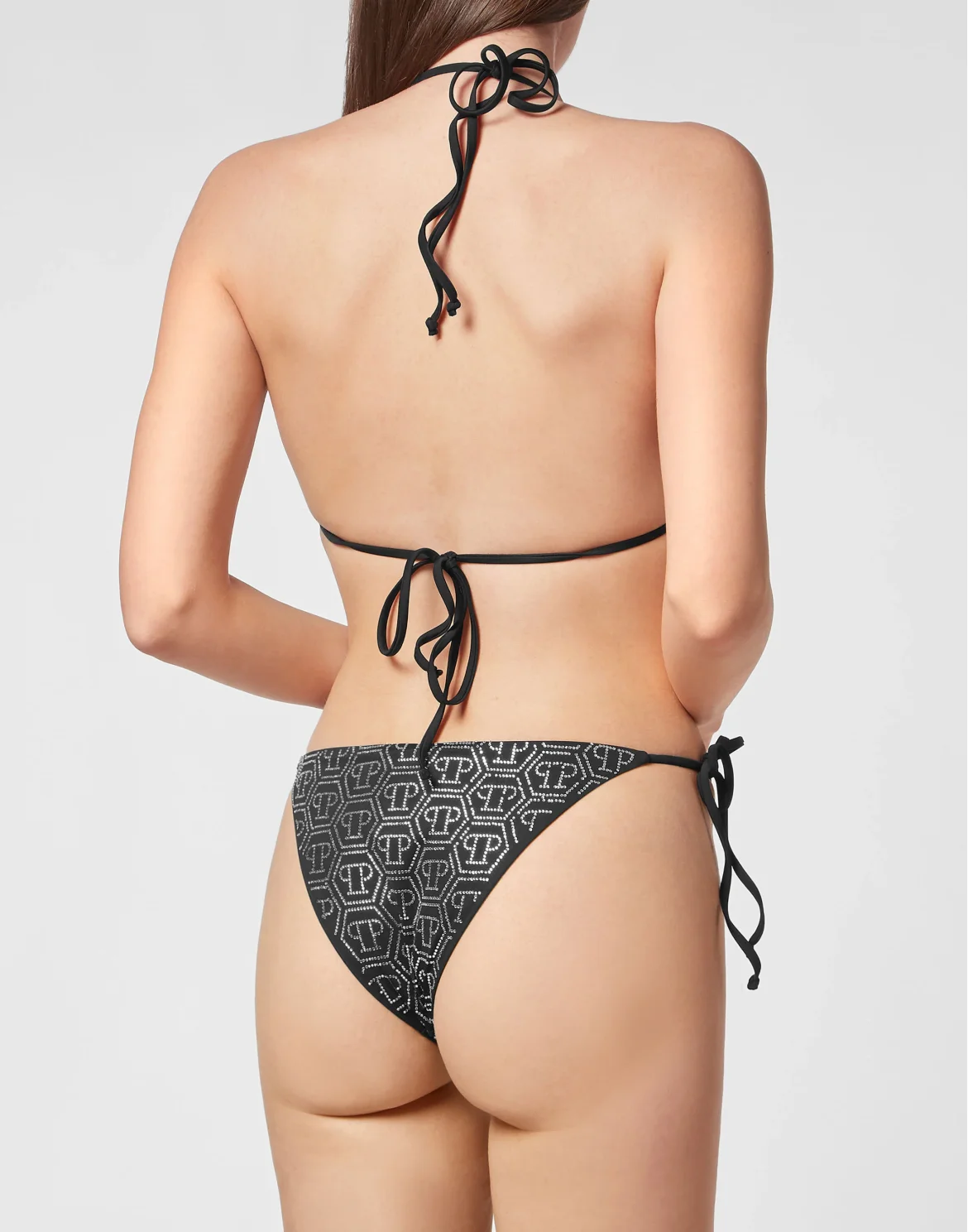 Bikini Monogram with Crystals, цвет: Черный