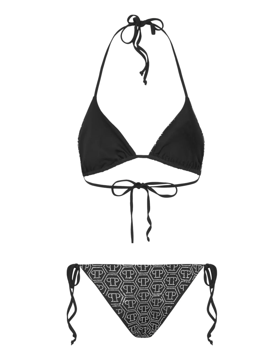 Bikini Monogram with Crystals, цвет: Черный