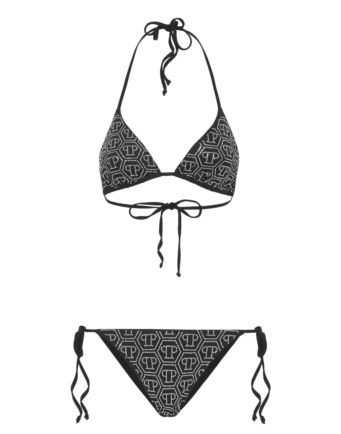 Bikini Monogram with Crystals, цвет: Черный