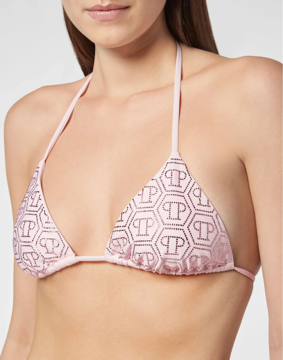 Bikini Monogram with Crystals, цвет: Розовый