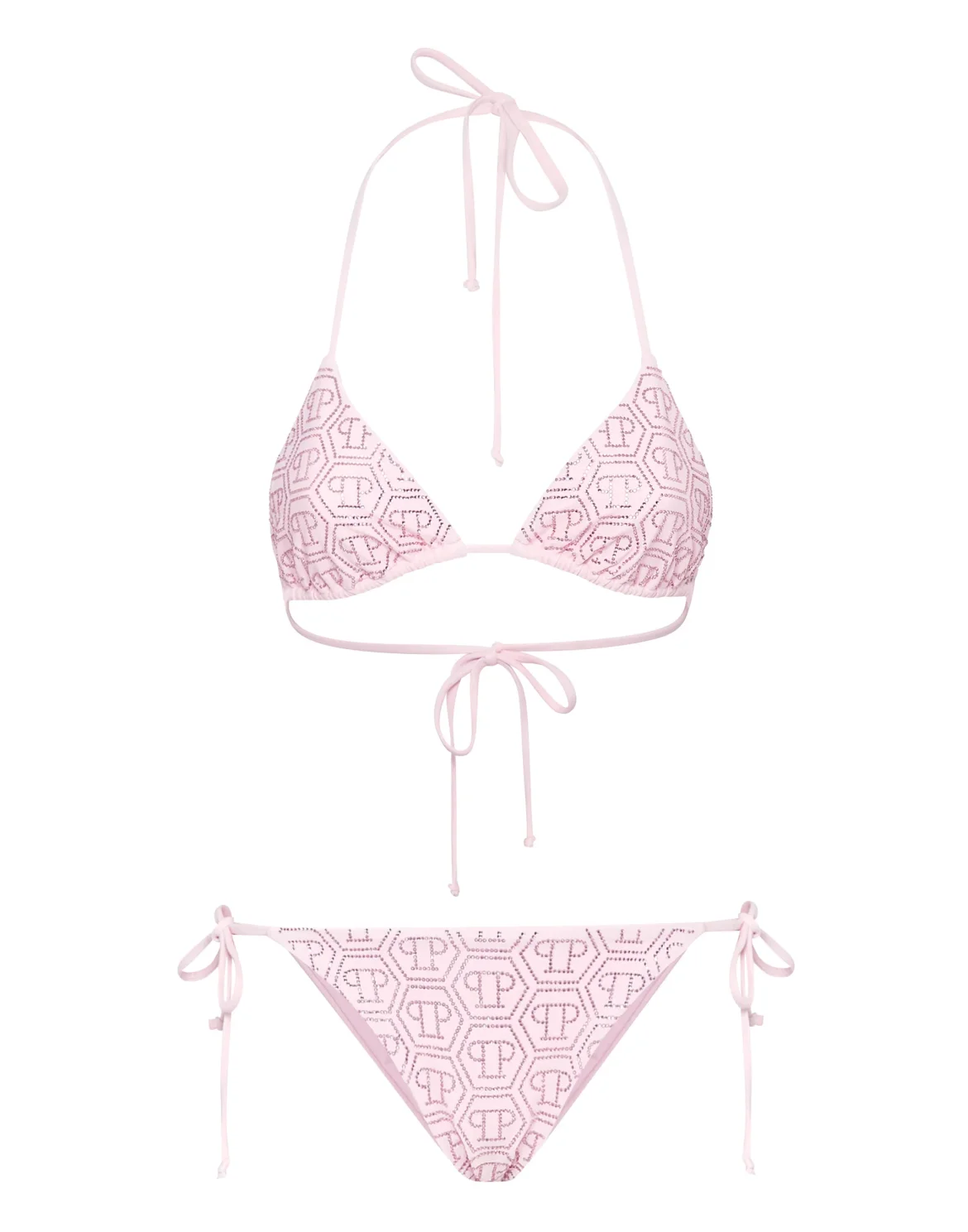 Bikini Monogram with Crystals, цвет: Розовый
