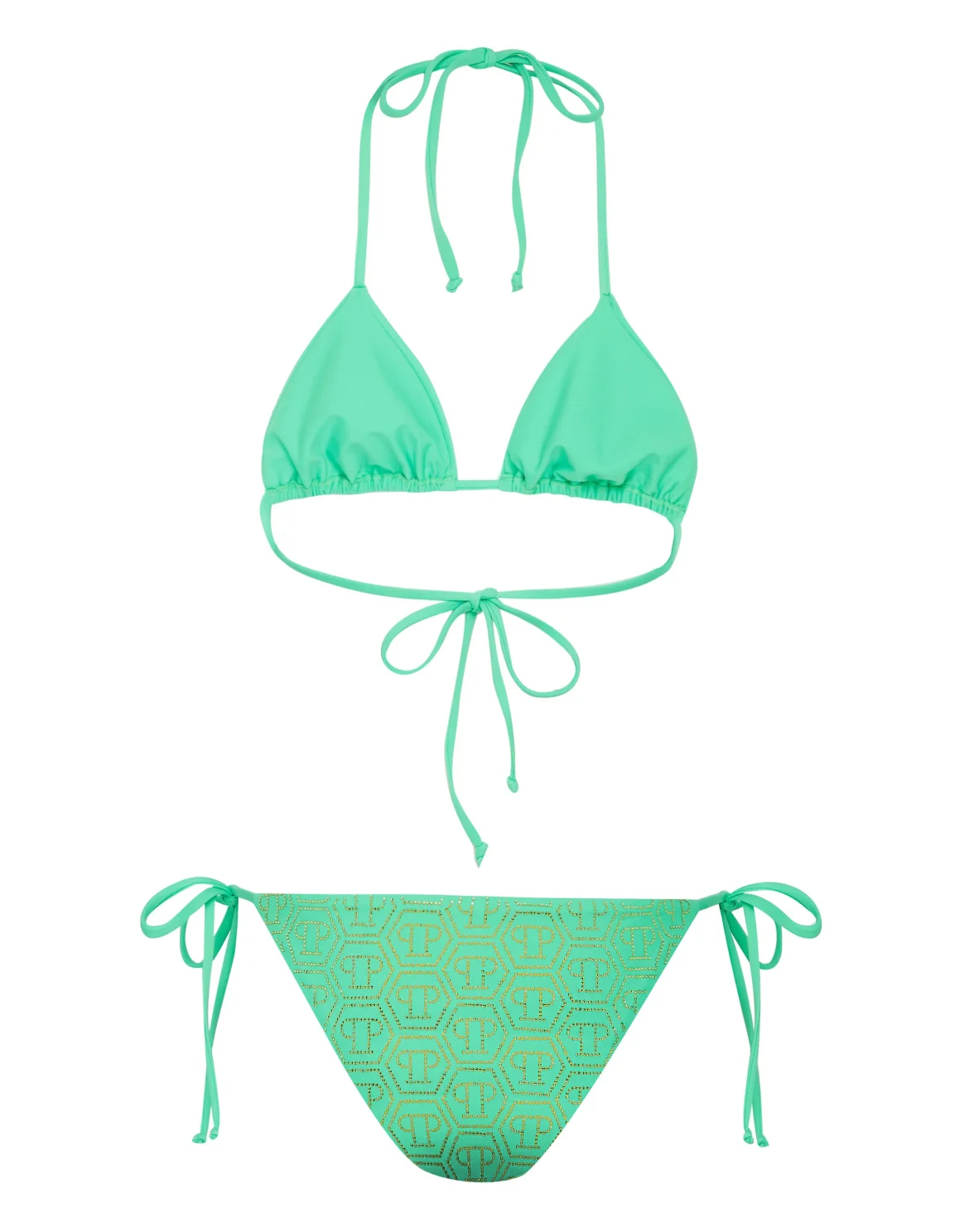Bikini Monogram with Crystals, цвет: Зеленый