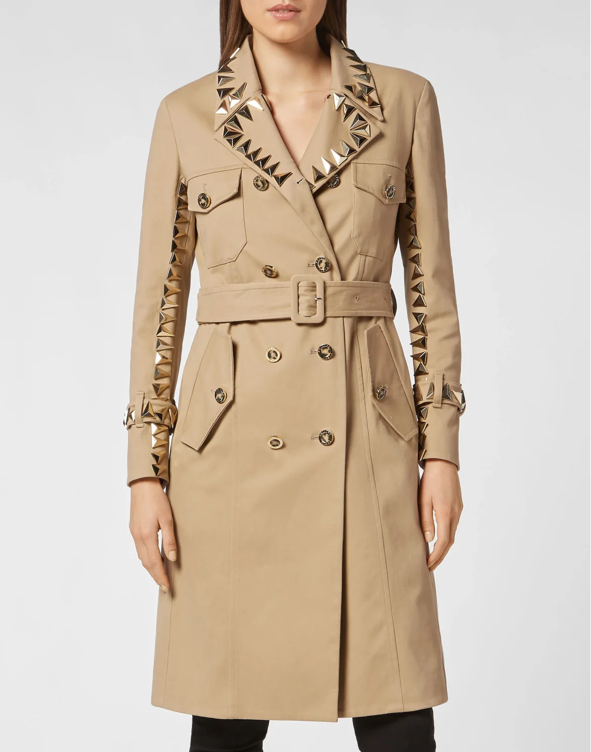 Canvas Trench coat Studs, цвет: Бежевый