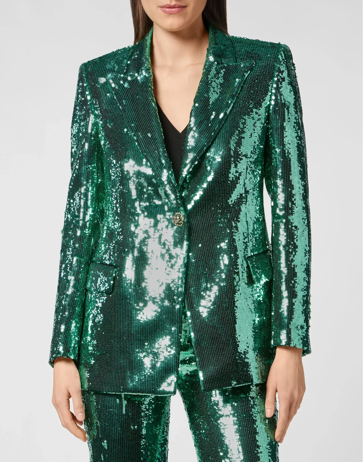 Blazer Man Fit Paillettes, цвет: Зеленый