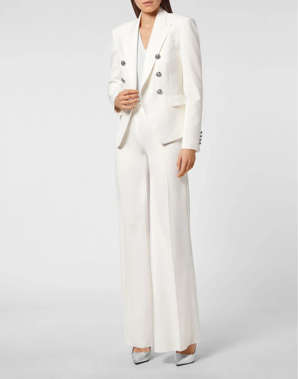 Fitted Blazer, цвет: Белый