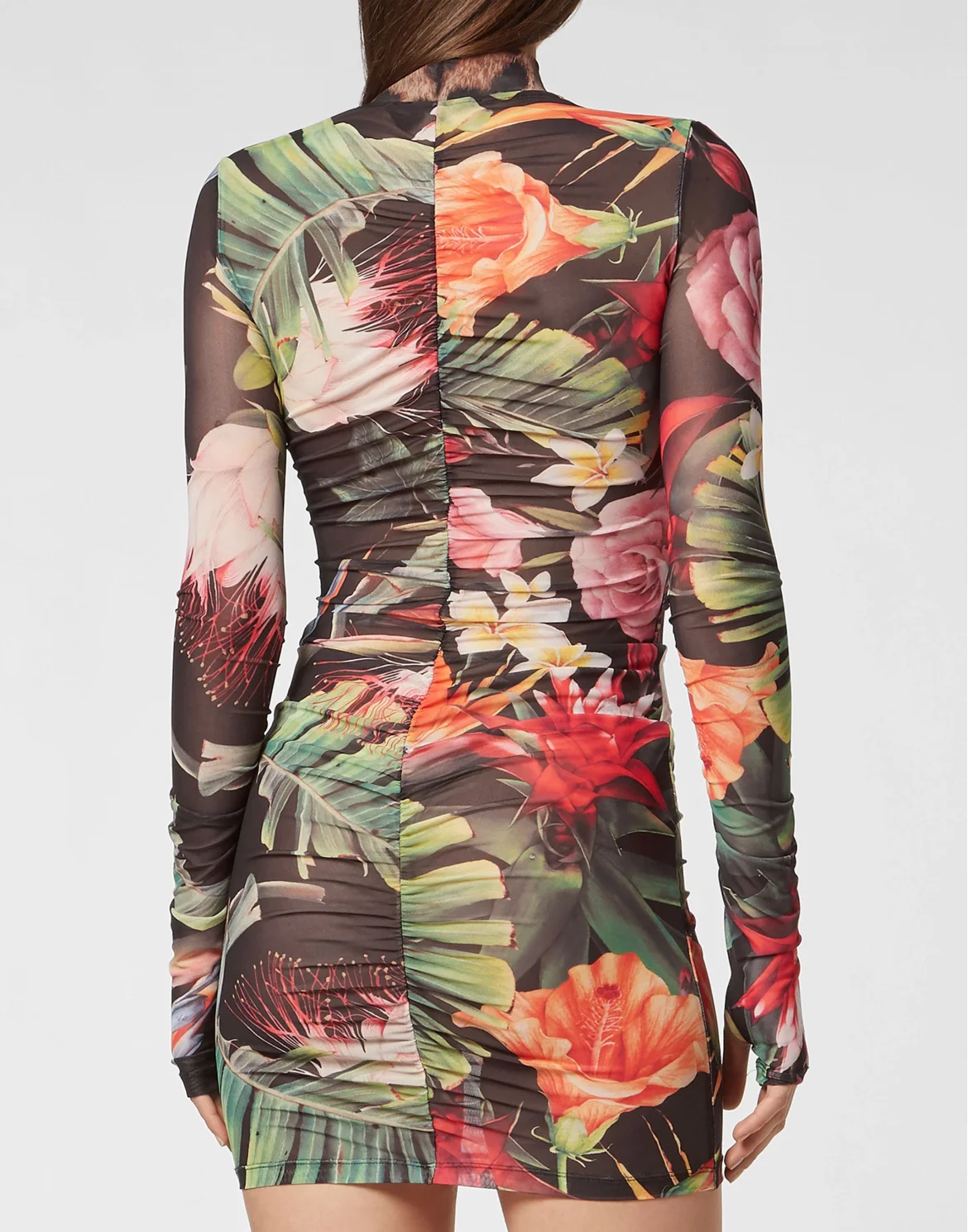 Short Dress Flowers, цвет: Черный