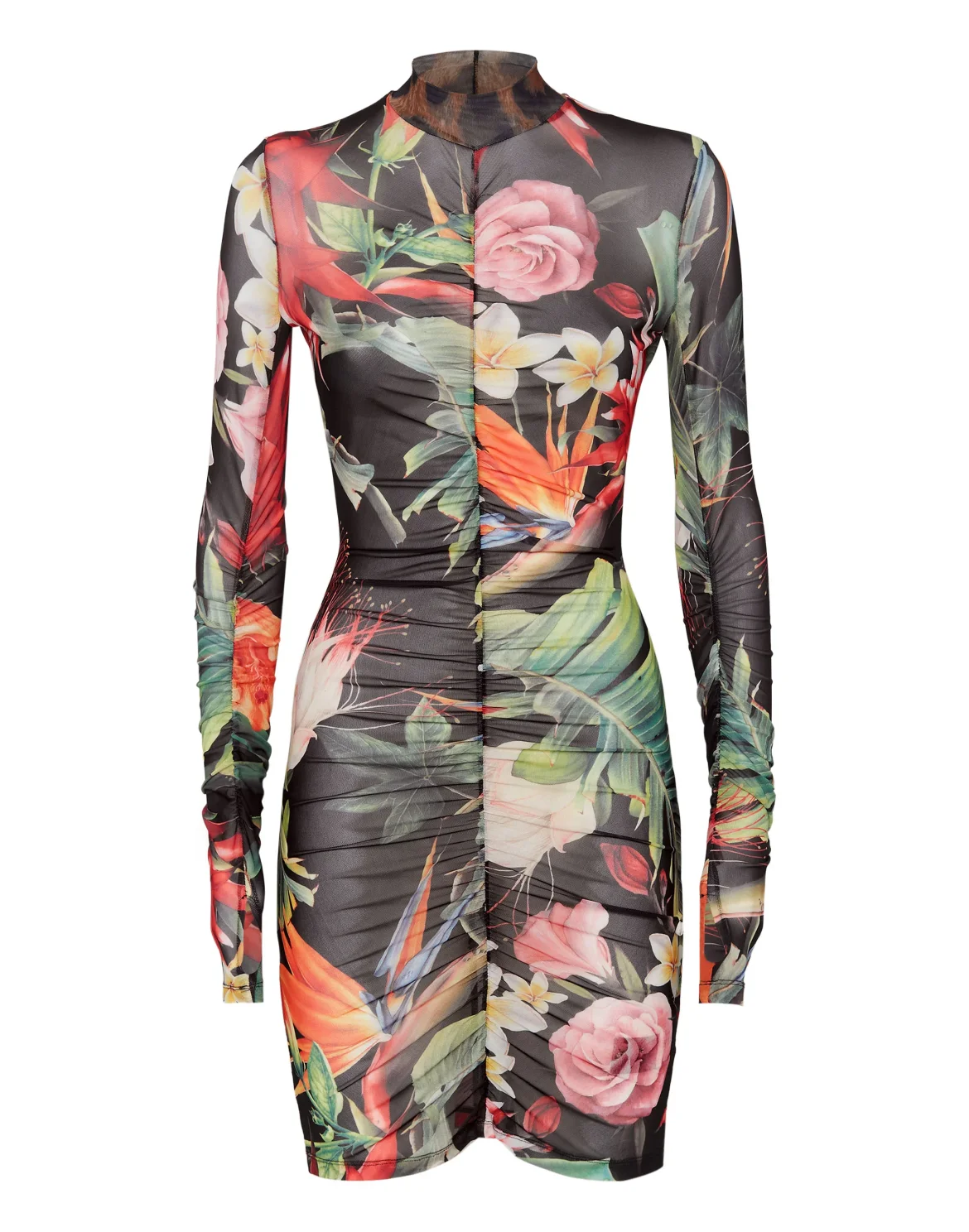 Short Dress Flowers, цвет: Черный