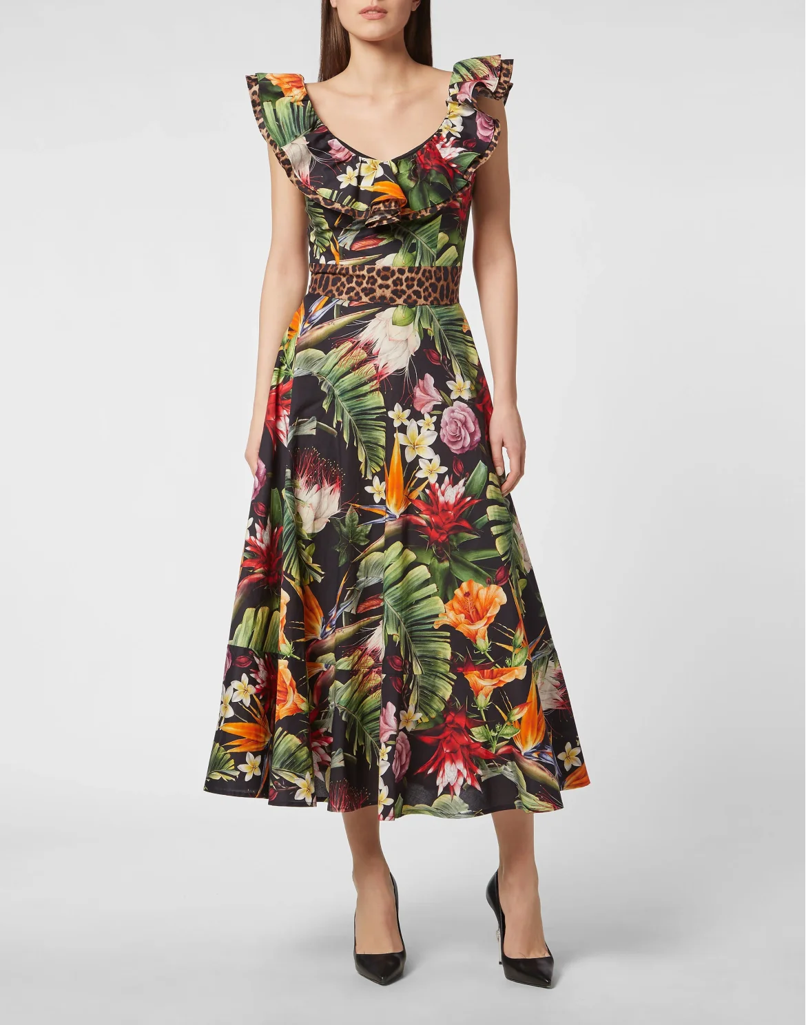 Long Dress Flowers, цвет: Черный