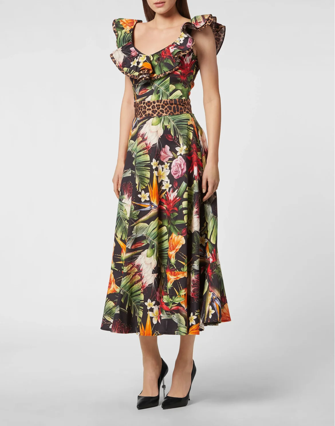 Long Dress Flowers, цвет: Черный