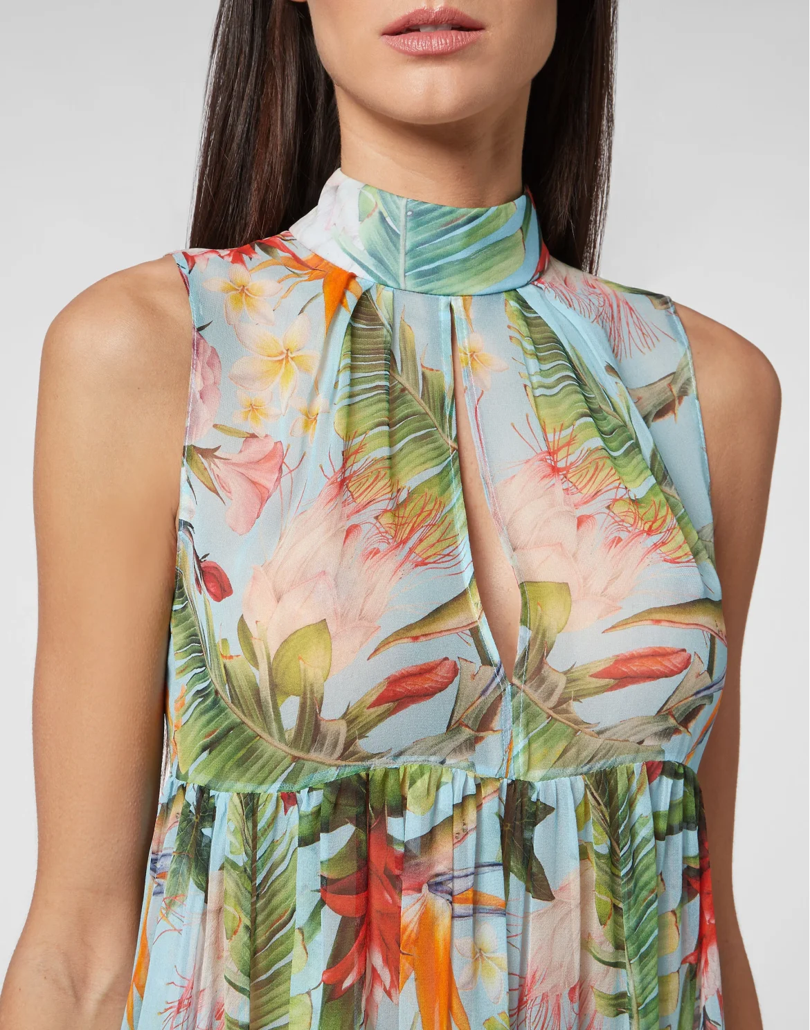 Geogette Short Dress Flowers, цвет: Мультиколор