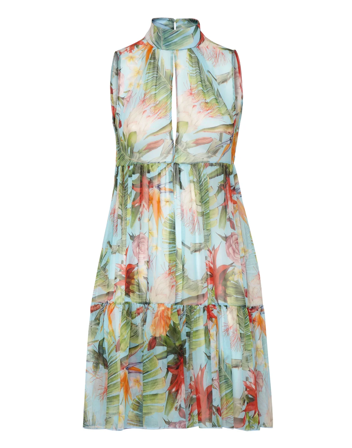 Geogette Short Dress Flowers, цвет: Мультиколор